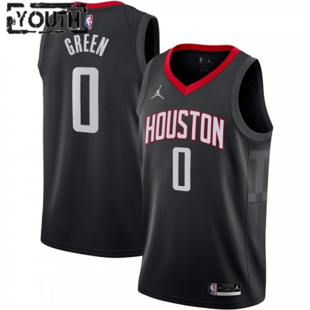 Barn Houston Rockets Tröja Jalen Green 0 Jordan 2022-23 Statement Edition Svart Swingman